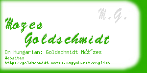mozes goldschmidt business card